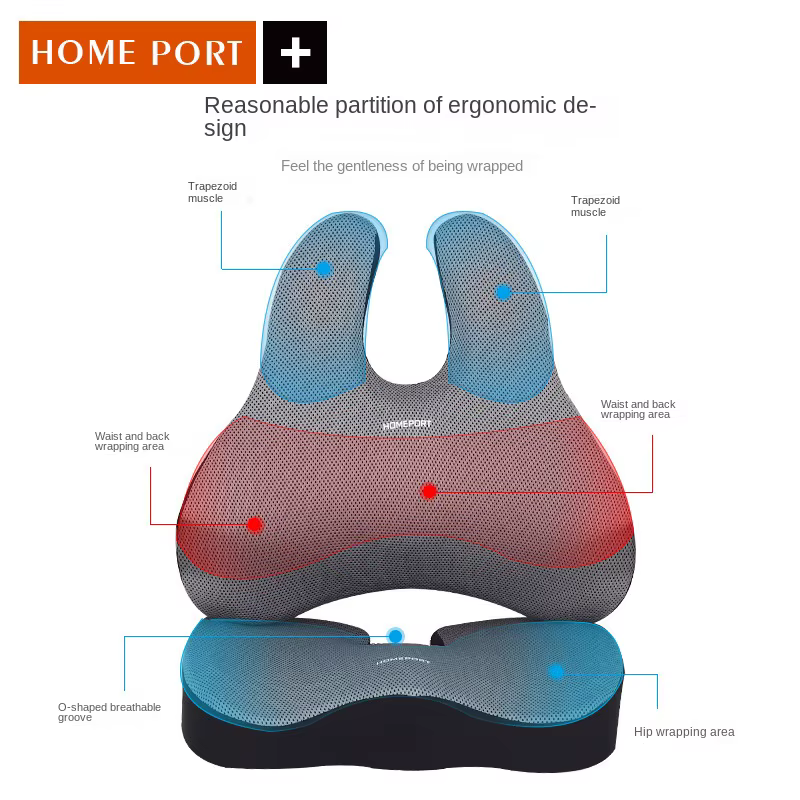 Coussin de siège en mousse à mémoire de forme, oreiller orthopédique, coussin de chaise de bureau, s