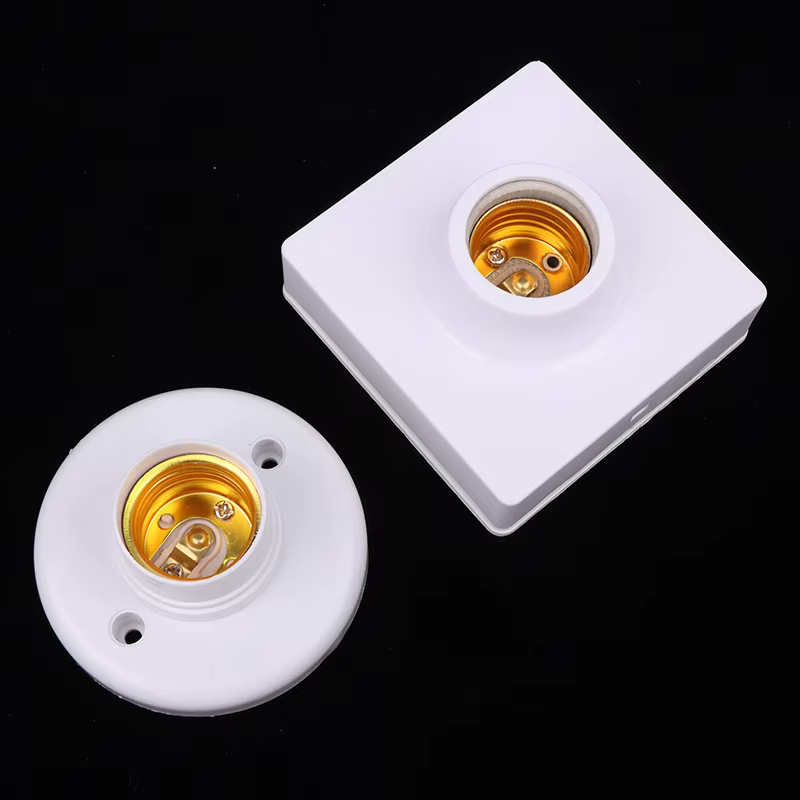 Support de lampe en céramique monté en surface pratique, douille d'ampoule, support de lampe, haute