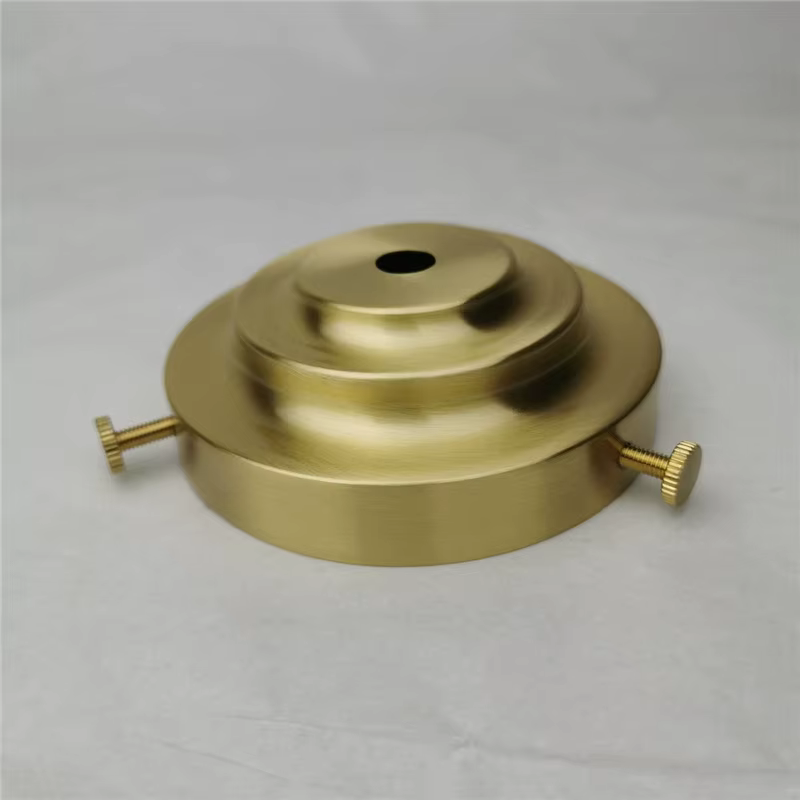 Base de lampe de polissage de griffe d'abat-jour de bureau en laiton avec vis à 3 trous plaque de pl
