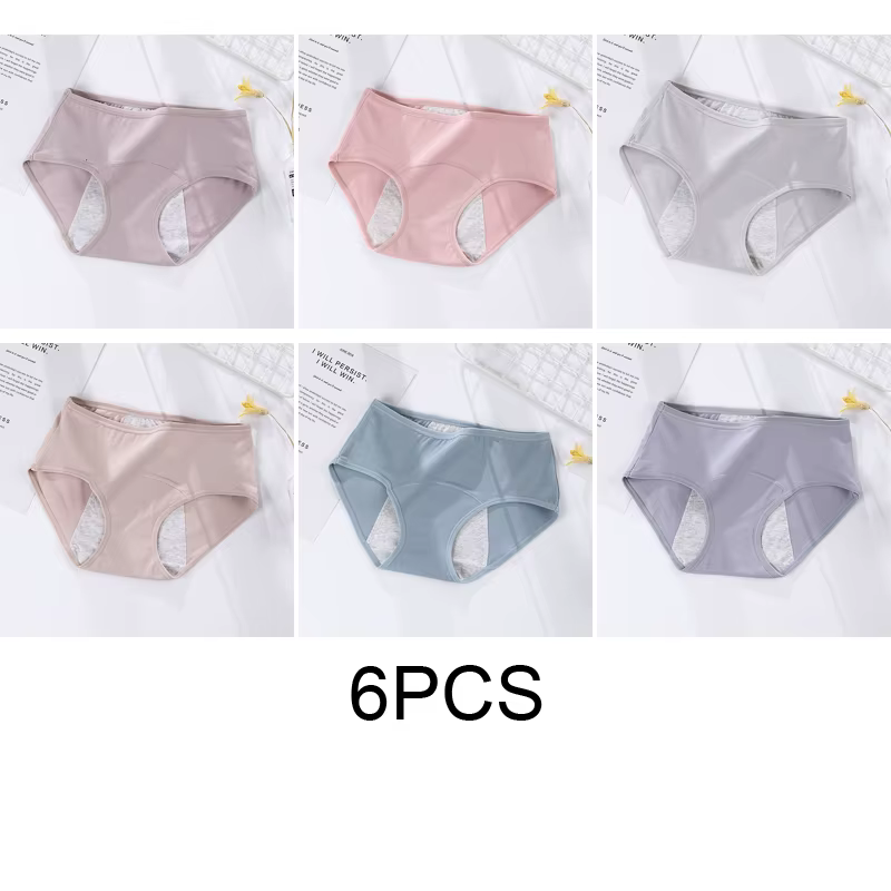 6 pièces sous-vêtements anti-fuite femmes culottes d'incontinence femmes femmes culottes menstruelle
