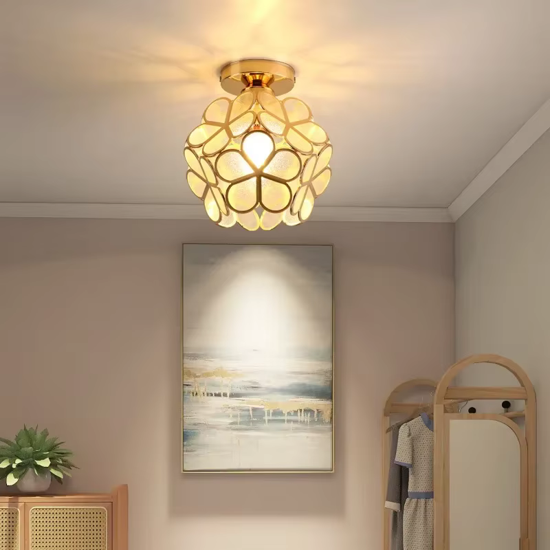 Plafonniers LED modernes nordiques, lampe, pétale acrylique, appartements, loft, étude, allée, coulo