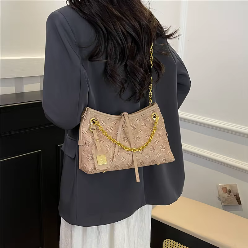 Sac fourre-tout grande capacité avec bandoulière chaîne – Sac à main imprimé à porter à l'épaule ou 