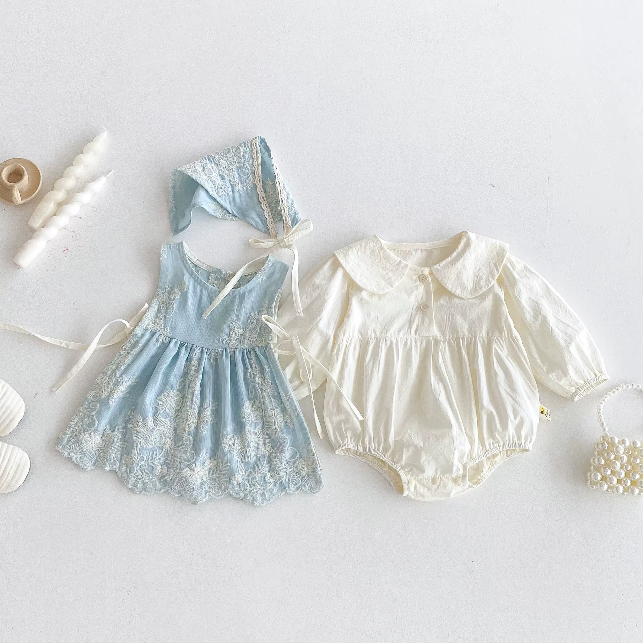 Collection automne 2025 : costume une pièce pour bébé, costume plat élégant pour bébé fille, ensembl