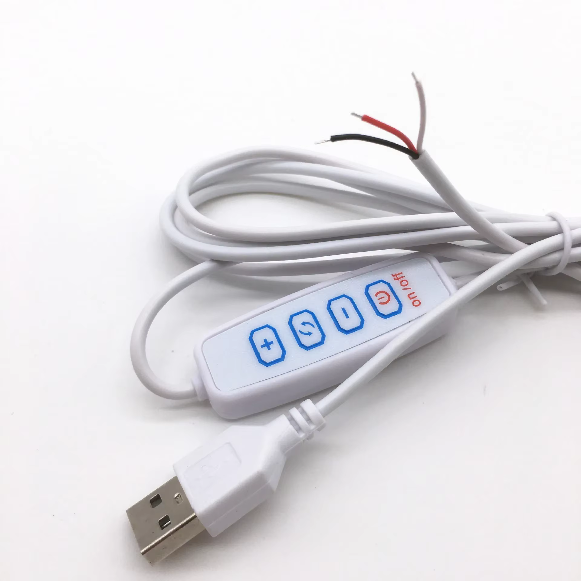 Variateur LED DC 5V, câble USB de 1.5m avec interrupteur, télécommande variable, fil d'extension 2 b