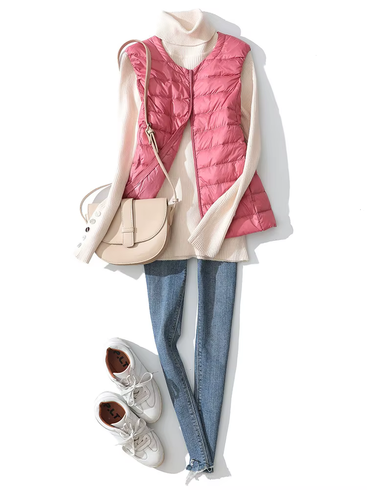 NewBang-Gilet Femme, Doublure Chaude, Glaçure Chaude, Ultra Légère, Portable, Fibre Hiver, Grande Ta