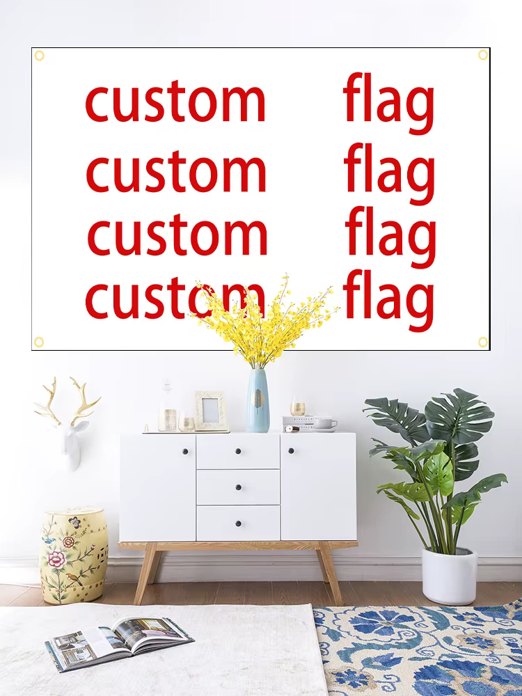 FLAGDOM 60X90 90X150cm drapeaux et bannières graphique personnalisé imprimé drapeau avec couvercle d