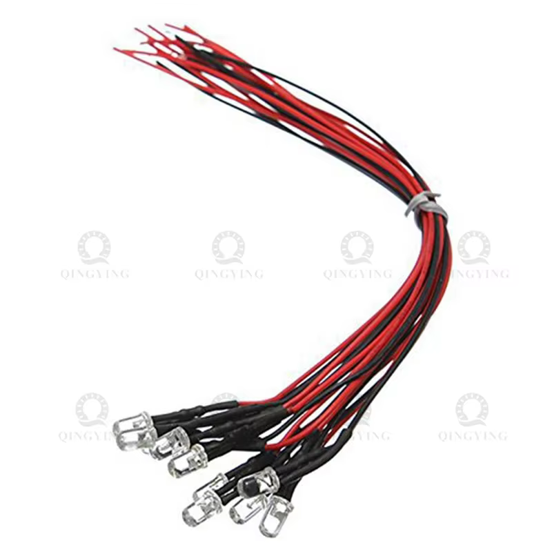 Diodes LED transparentes à l'eau, 50 pièces, 3V 5V 12V 24V DC 3mm 5mm, rouge/vert/bleu/jaune/UV/Oran