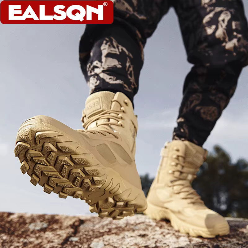 Bottes tactiques militaires pour hommes, chaussures de combat antidérapantes, résistantes à l'usure,