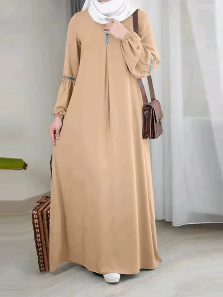 Abaya à manches longues pour femmes musulmanes, mode arabe, moyen-orient, Dubaï, marocain, robe de s