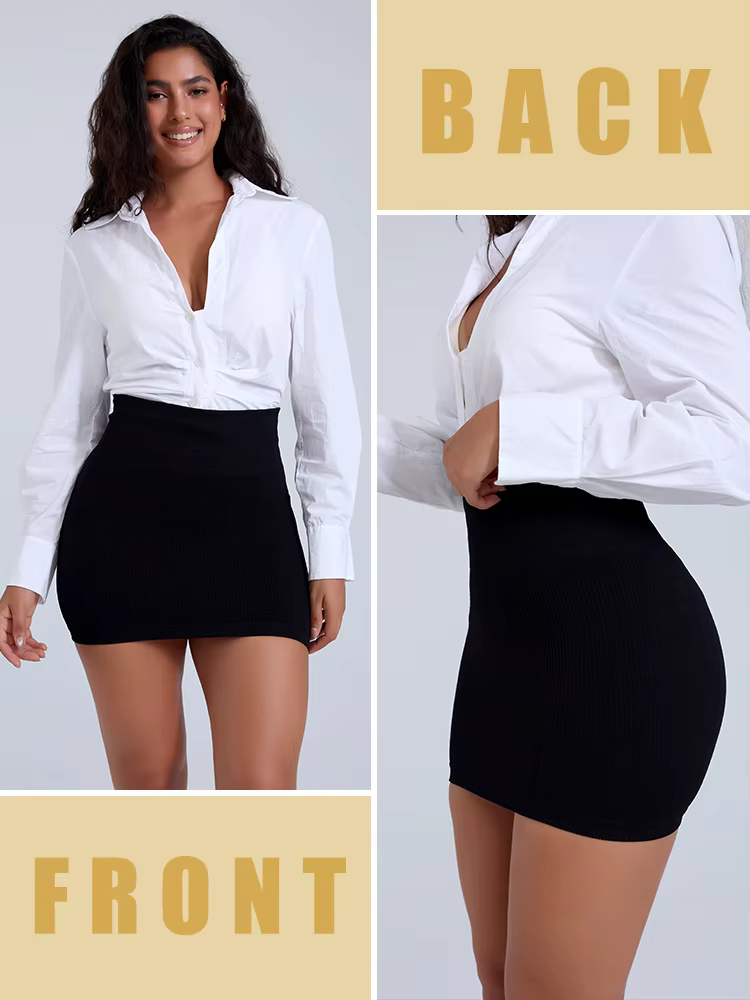 Jupe coréenne courte polyvalente, couleur unie, fine, élastique, taille haute, Vintage, Sexy, Slim, 