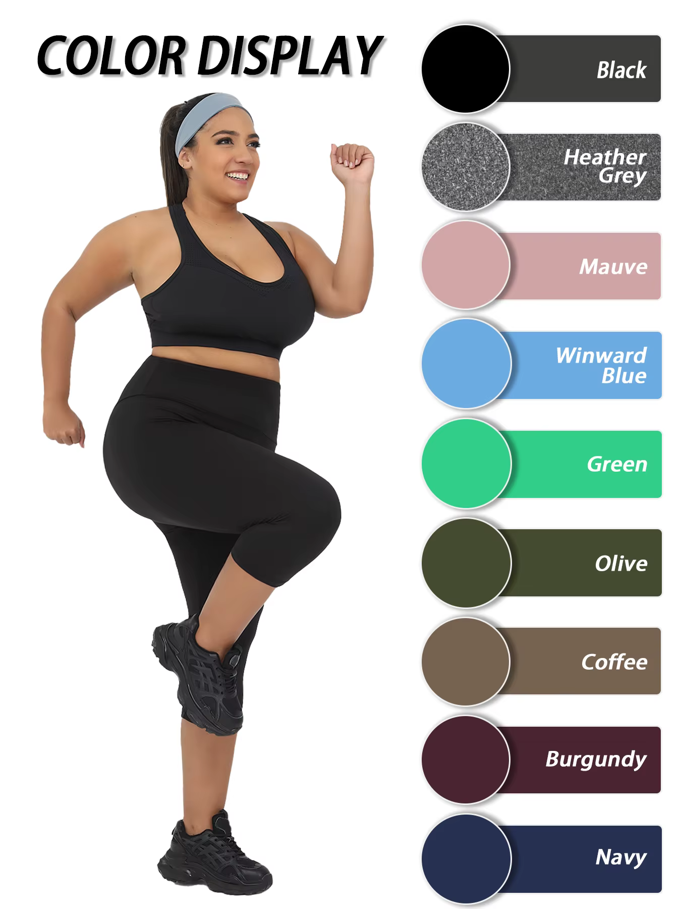 Leggings grande taille pour femmes, Super doux, taille haute, contrôle du ventre, pantalon Capri de 