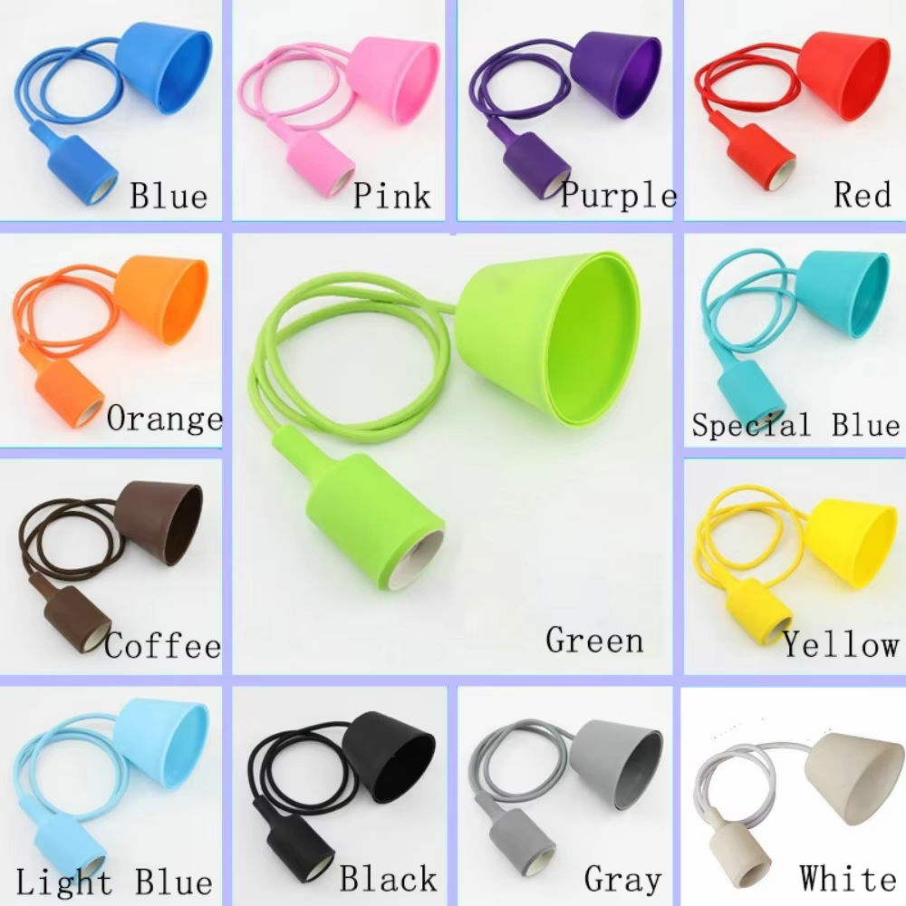 Lampes suspendues modernes simples à tête unique, lampes suspendues en Gel de silice AC90-260V E27, 