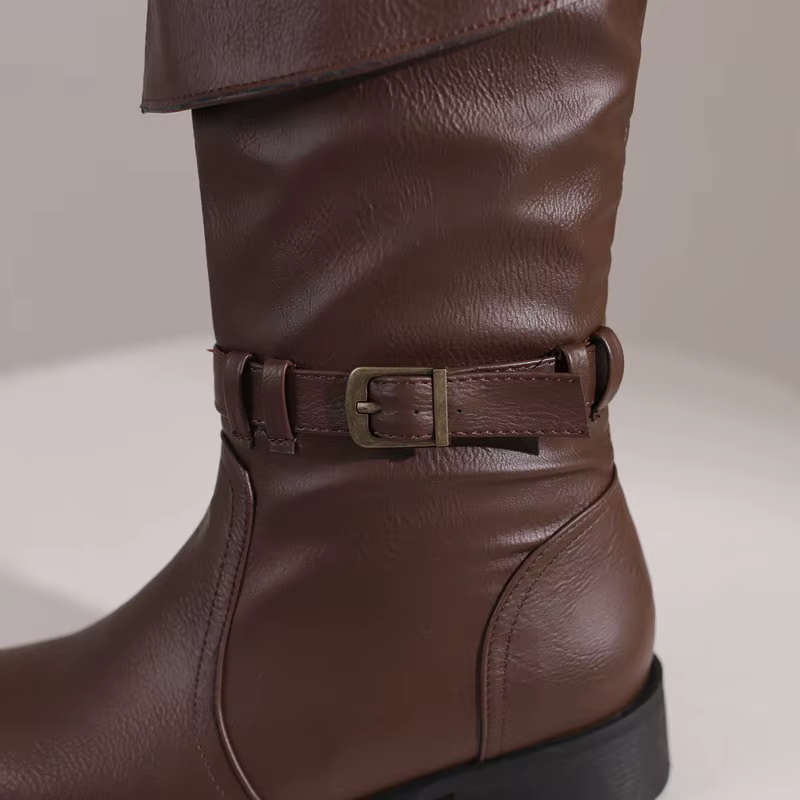 SIMLOVEbalance-Cuissardes à talons larges pour femmes, chaussures de nuit, à enfiler, taille 47 et 4