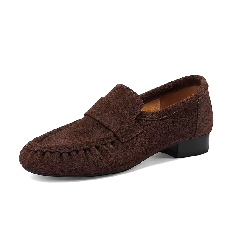 SmallHut nouvelle tendance printemps vache daim femmes mocassins marron kaki chocolat gris Patchwork