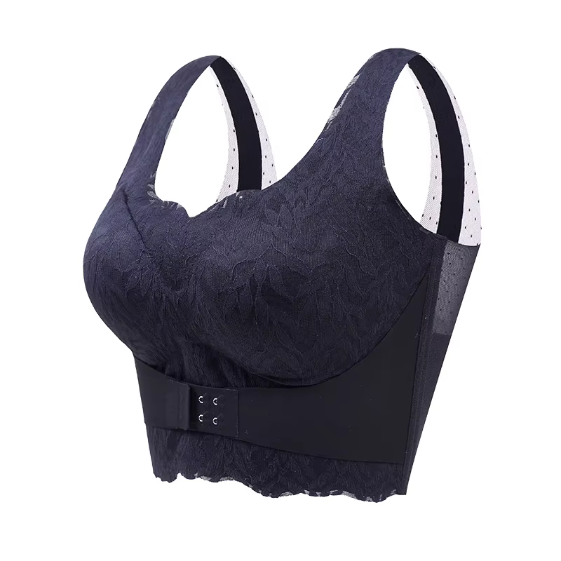 Soutien-gorge de sport froncé en émail à armatures fines pour femmes, lingerie non marquante, taille