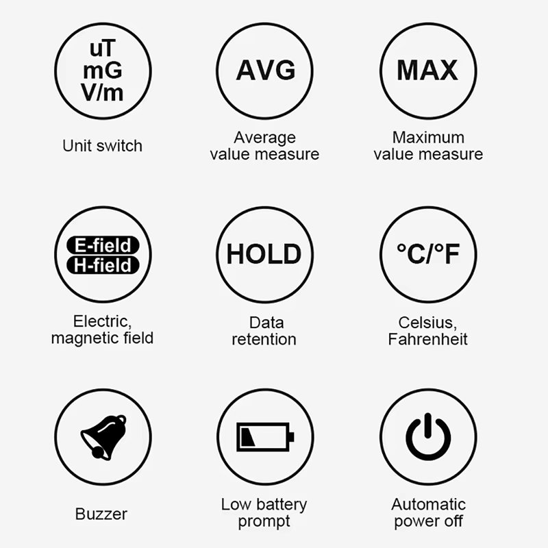 Détecteur de rayonnement électromagnétique EMF01, compteur EMF de haute précision, Instrument de mes