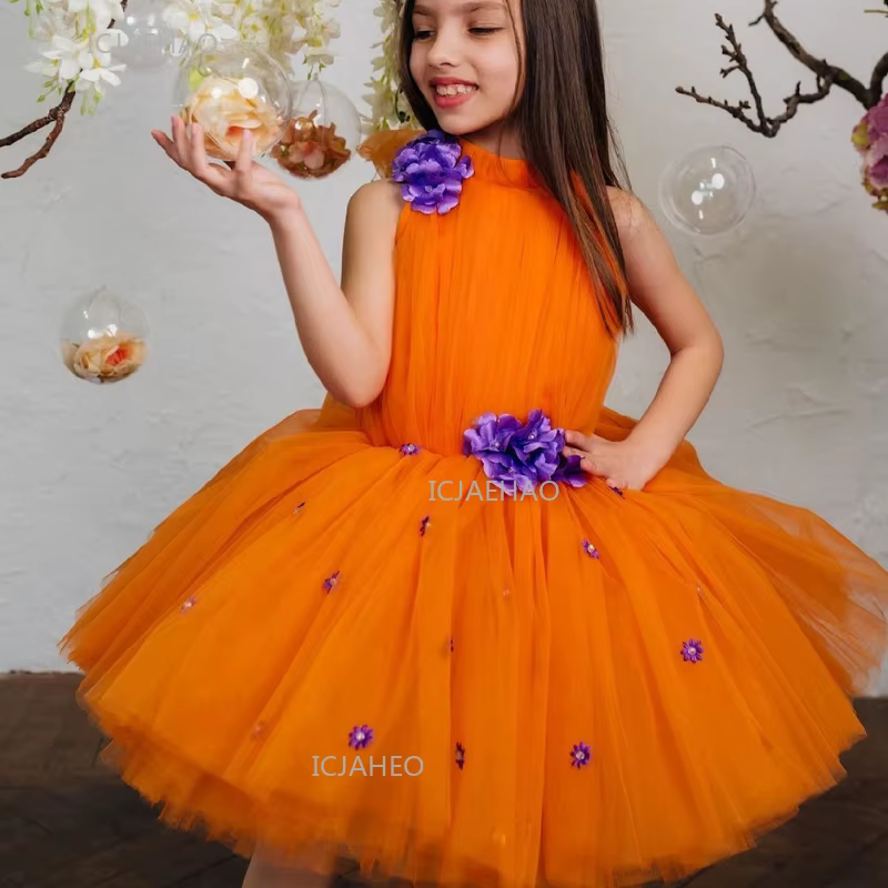 Robes de Soirée pour Filles, Robe de Princesse à Col Halter, Robe de Soirée, Robe de Cérémonie d'Ann