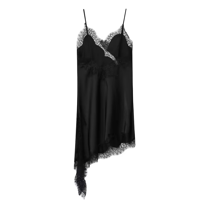 MUJER 2025 dentelle robe femme noir dos nu robes courtes pour les femmes asymétrique fête femmes rob