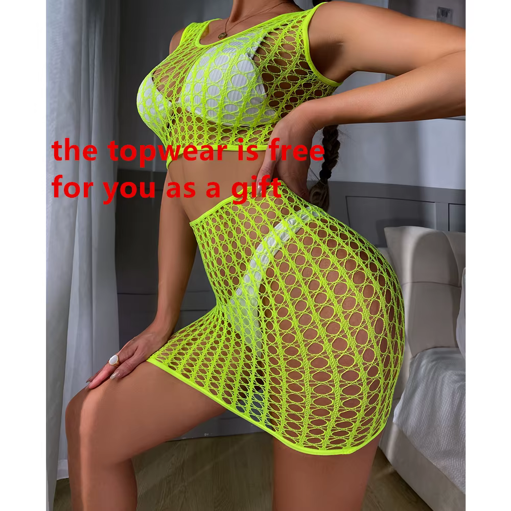 Micro Mini voir à travers Sexy discothèque femmes hanche jupe femme Transparent creux soigné fesses 