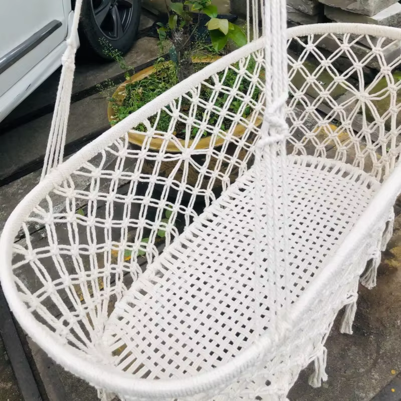 Mir suspendu tissé blanc pour bébé de 0 à 6 mois, berceau, balançoire, lit, nouveau-né