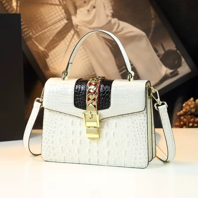 Nouveau sac à main en cuir motif crocodile pour femme 2026, sac messager, petit sac à bandoulière
