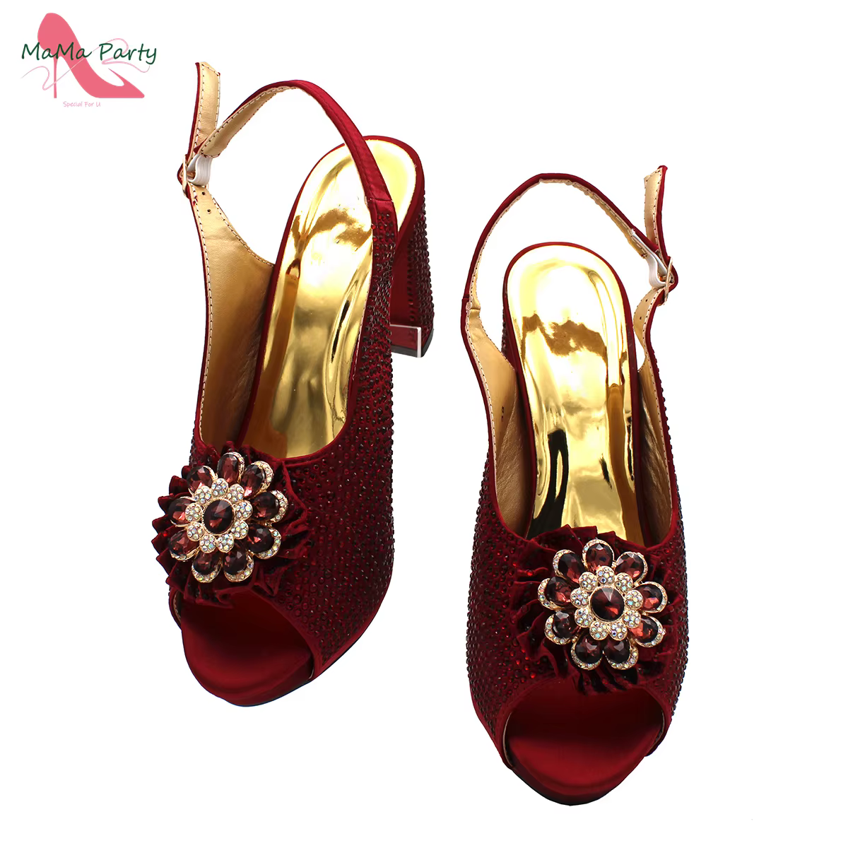 Ensemble de chaussures et de sacs italiens pour femmes, couleur vin, avec plateforme, escarpins nigé