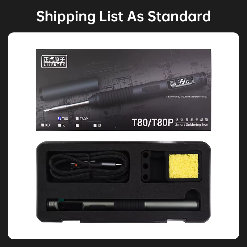 ALIENTEK T80 T80P fer à souder intelligent PD 65W QC température constante réglable Portable Kit de 
