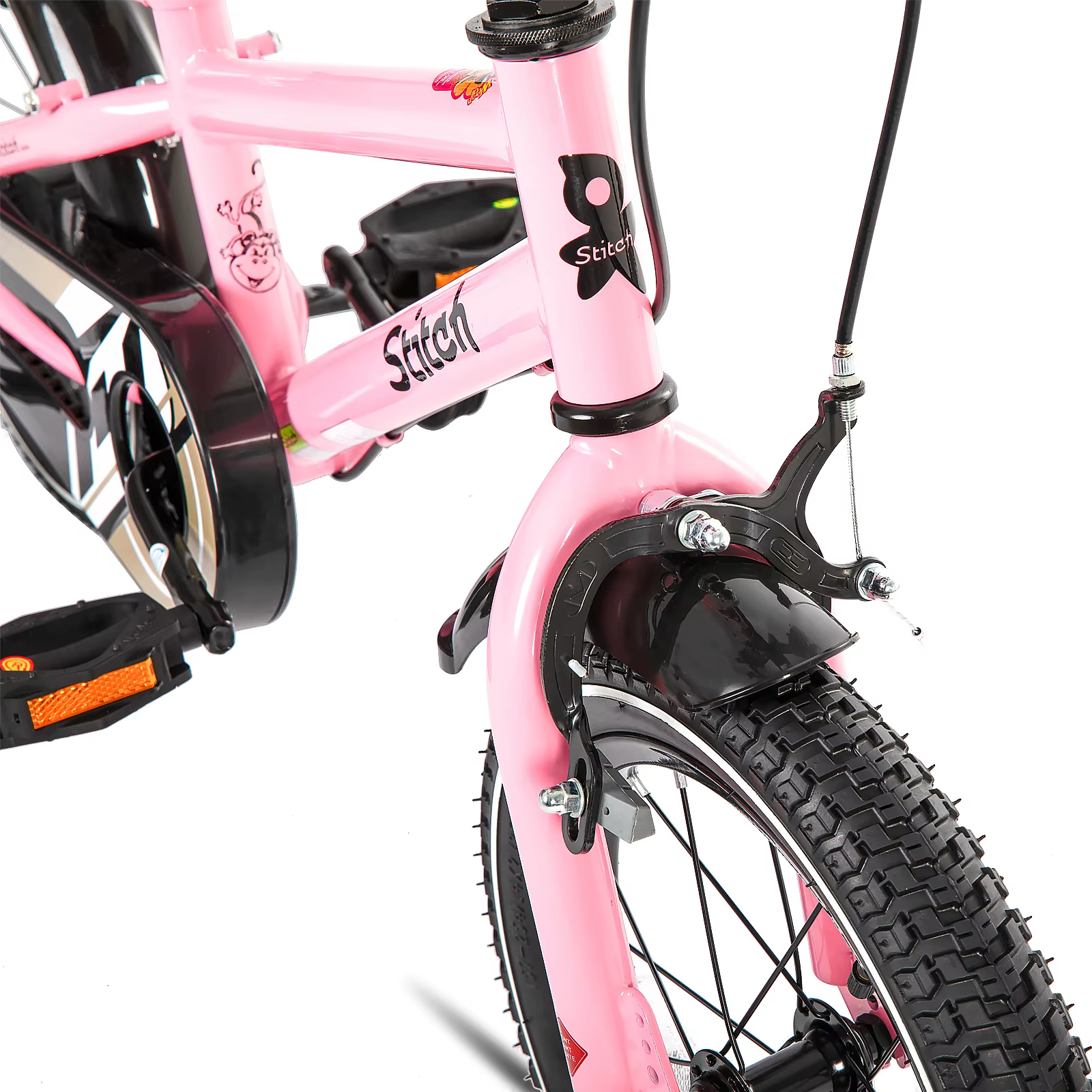 STITCH Kinderfahrrad Dokument 3-9 Jahre Mädchen & Jungen, 14/16/18 Zoll Kinderfahrrad mit Stabilisat