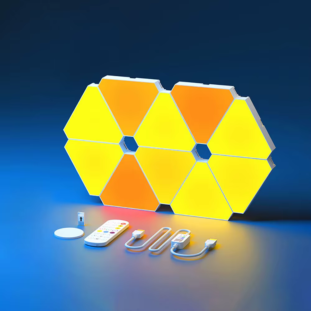 LED triangulaire quantique lampe RGB applique intelligente pick-up rythme lumière de fond pour chamb