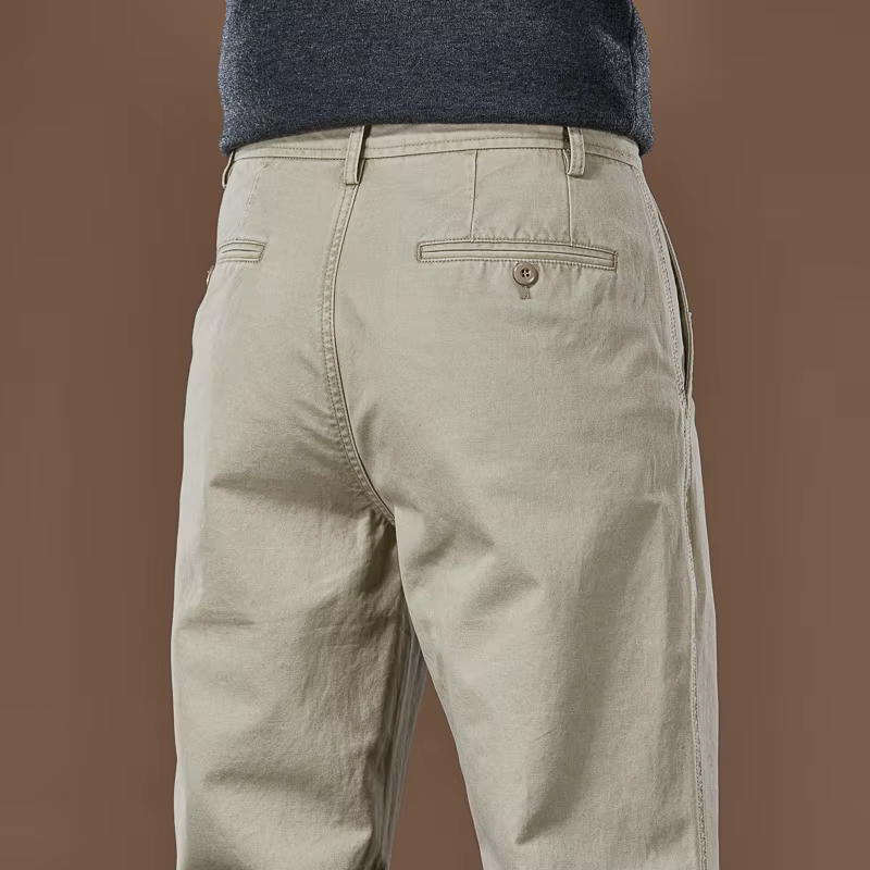 100% coton pantalons droits décontractés automne nouvelle mode ample confortable épaissi pantalons d