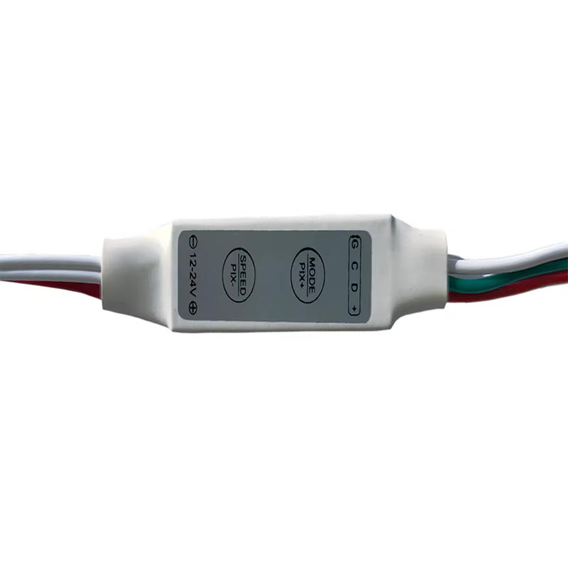 WS2811 LED bande 12V 24V contrôleur de débit Simple Mini 2 touches LED barre de chasse variateur de 