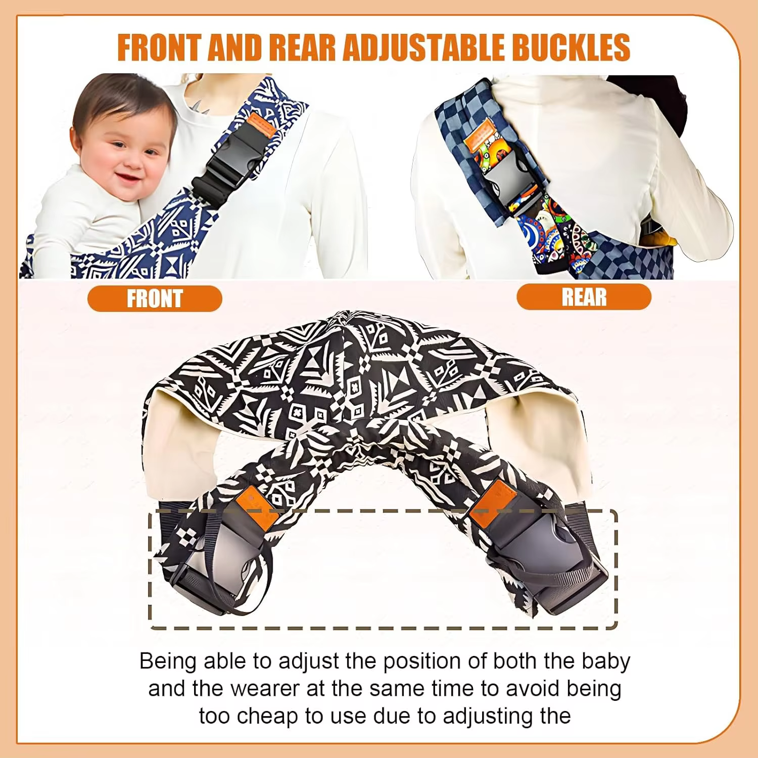 Porte-bébé Portable, accessoires pour tout-petits, sangle multifonctionnelle, sac pour nourrissons, 