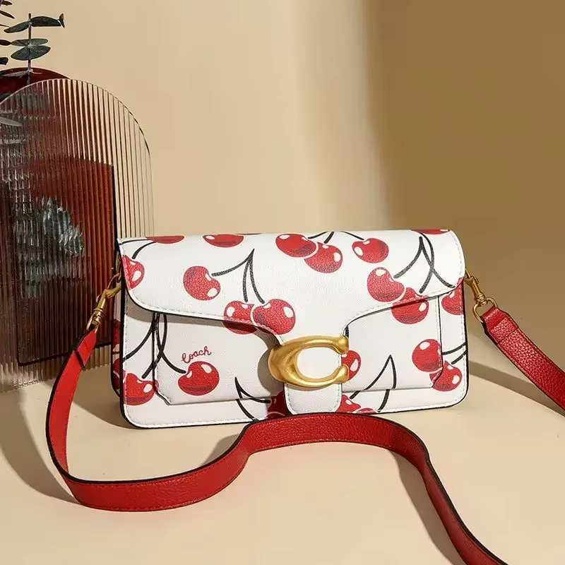 Sac à langer en cuir pleine fleur de qualité supérieure, modèle Cherry Mini carré, élégant, luxueux 
