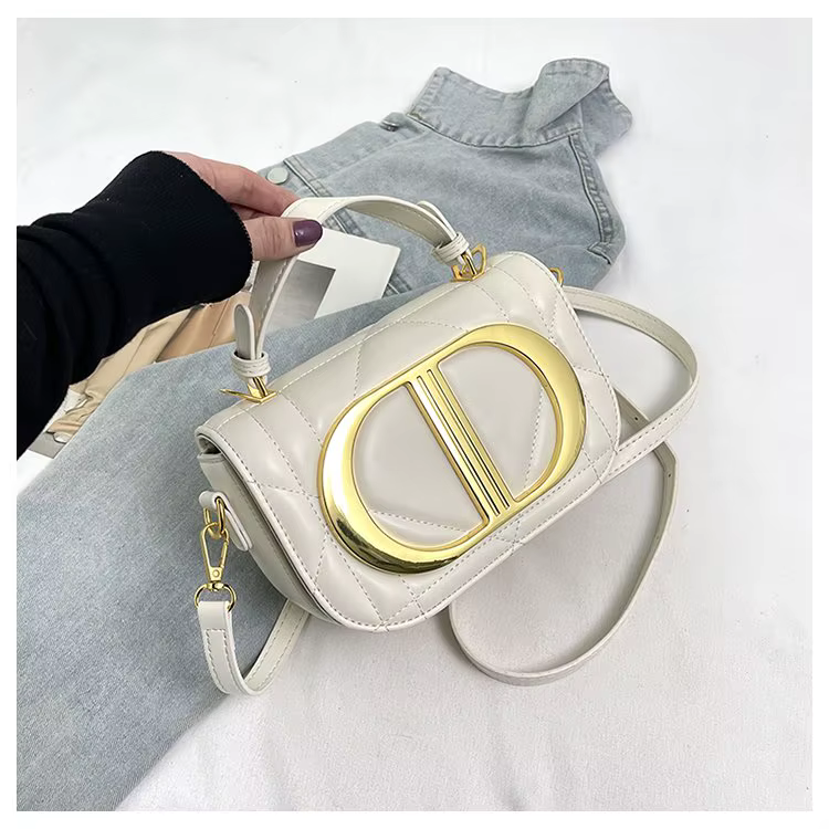 Sac à langer élégant rétro chic en cuir texturé, sac à bandoulière pour femme, sac fourre-tout minim