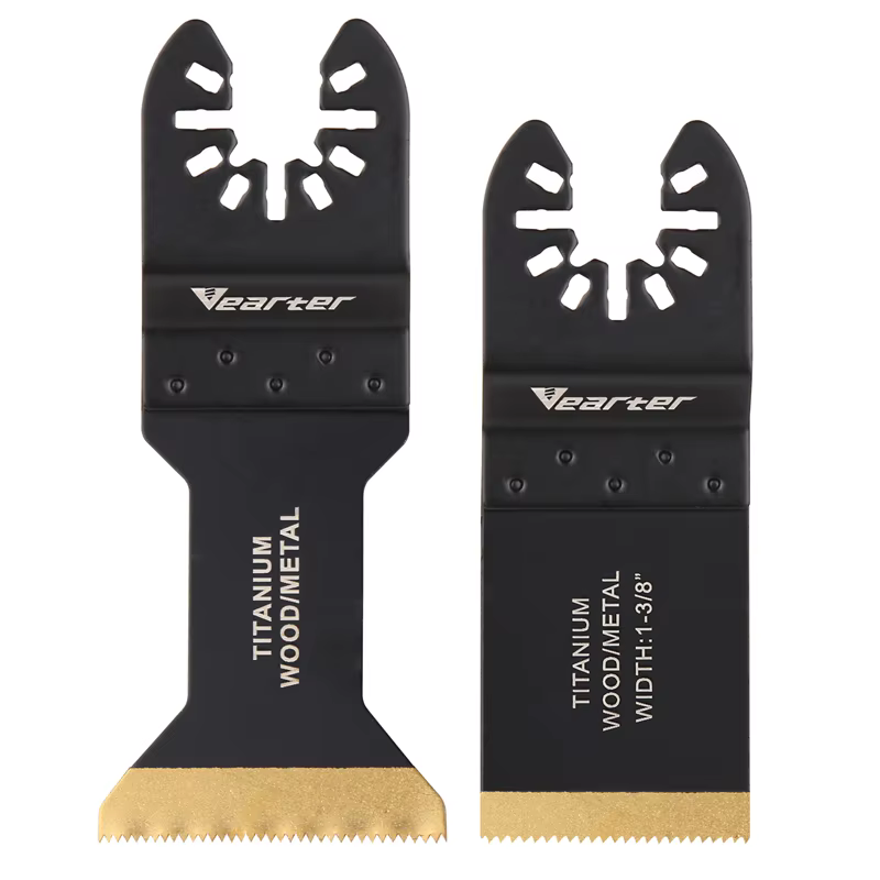 Vearter 2 pièces 34/44mm lame de scie multi-outils oscillante universelle revêtue de titane pour cou