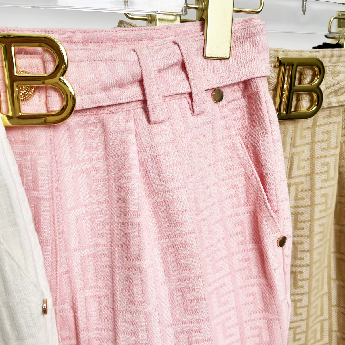 S-3XL printemps et automne nouveau tissu Jacquard de haute qualité avancé tout-assorti pantalon déco