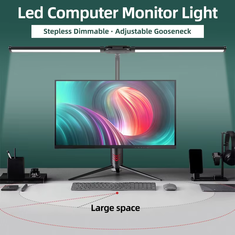 Lampes de bureau Led à intensité variable en continu lumières suspendues d'écran rvb pour rétro-écla