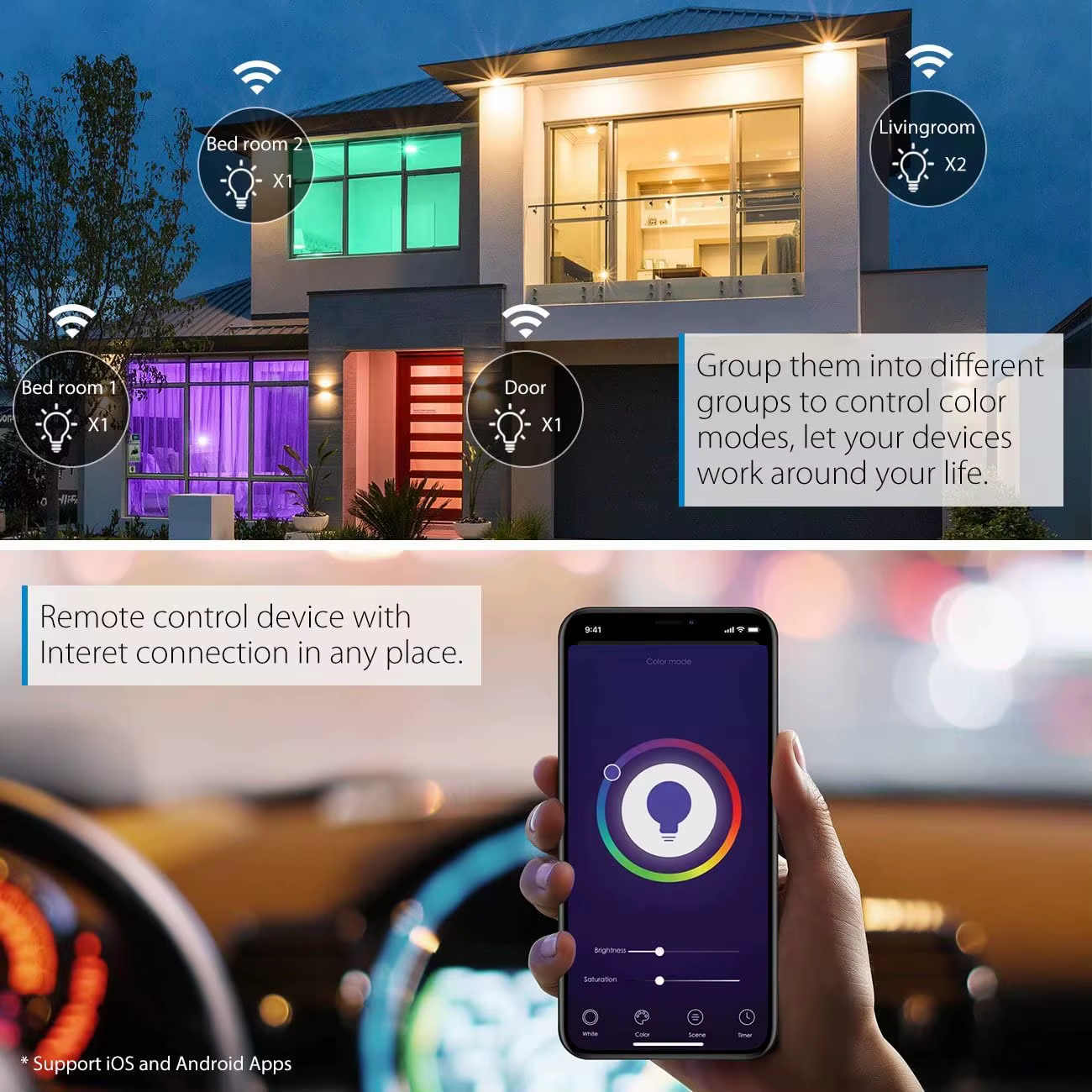 Ewelink WiFi Zigbee ampoule intelligente E27 lampe à LED RGB + WW + CW 18W 15W ampoule fonctionne av