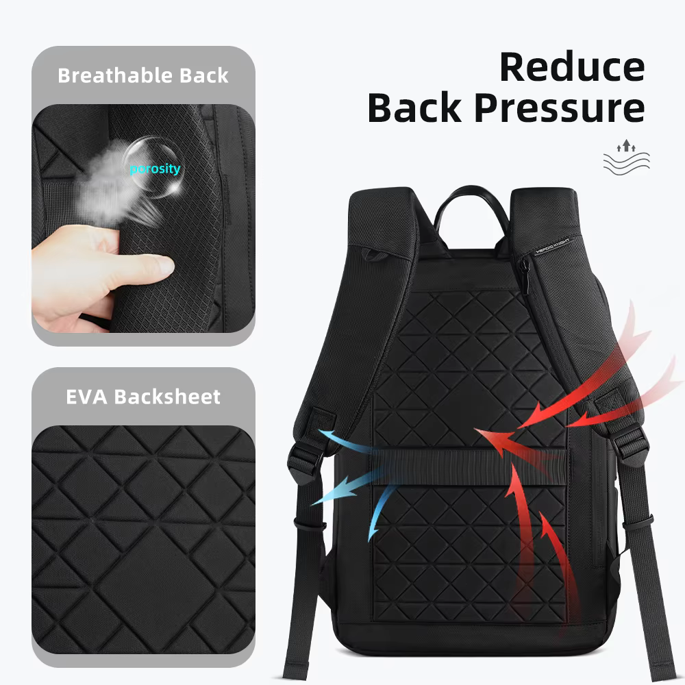 Sac à dos d'affaires Heroic Knight pour ordinateur portable de 15,6 pouces, grand sac à dos de voyag