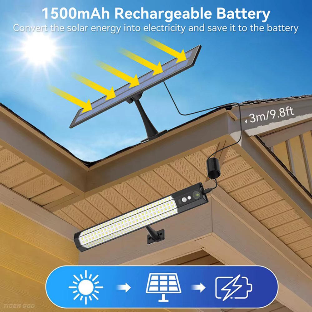 316/158 LED lampe solaire capteur de mouvement Camping en plein air applique murale étanche solaire