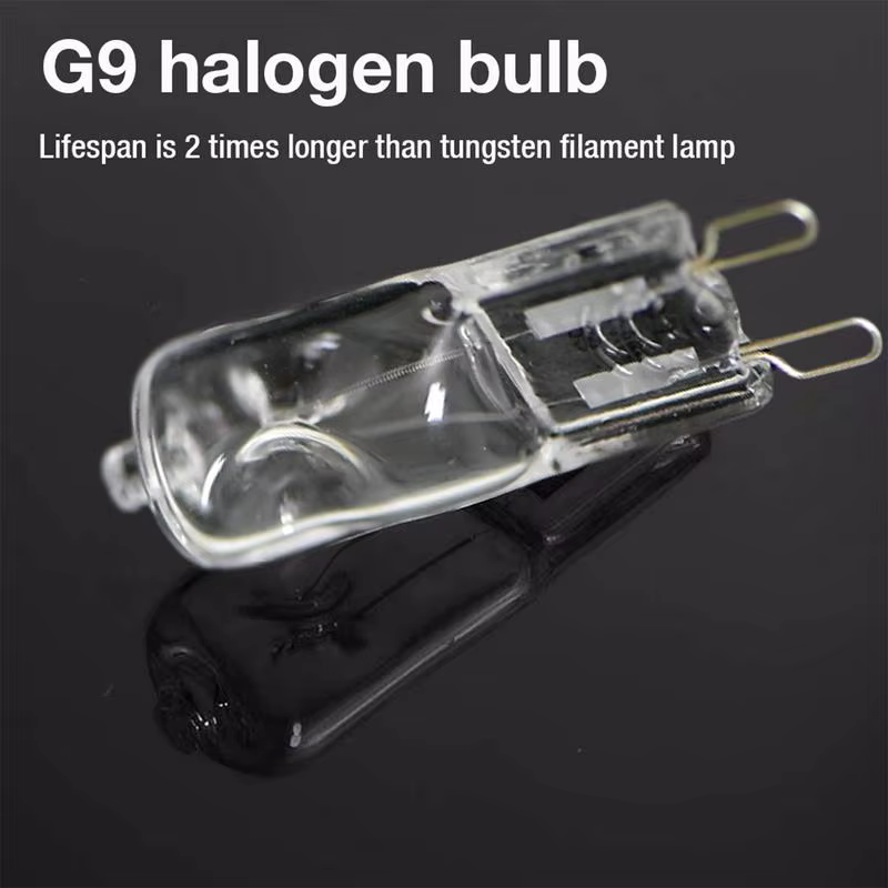 Ampoule halogène G9 40W pour micro-ondes, éclairage de four, verre transparent, chaque éclairage int