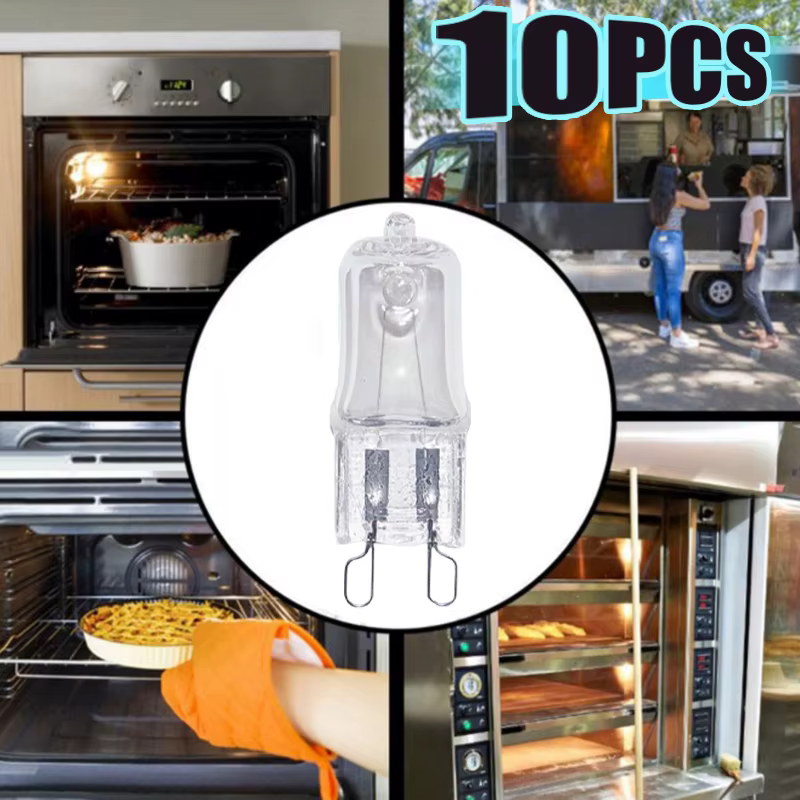 10 pièces ampoules de four G9 ampoules halogènes haute température lumière de vapeur 25w 28w 40w 60w