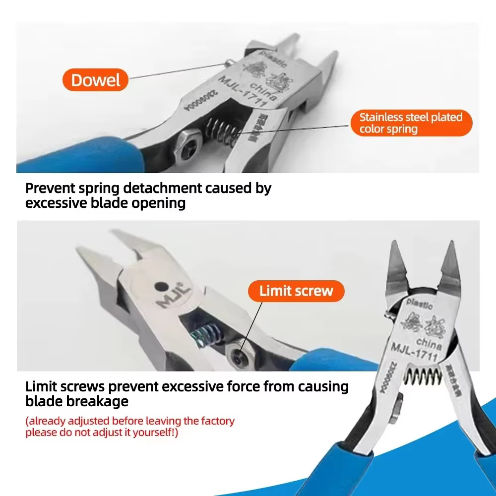 Pince à modèle MJL M-1711, outils de construction de modèles Gundam Ultra-fins à un seul bord pour l