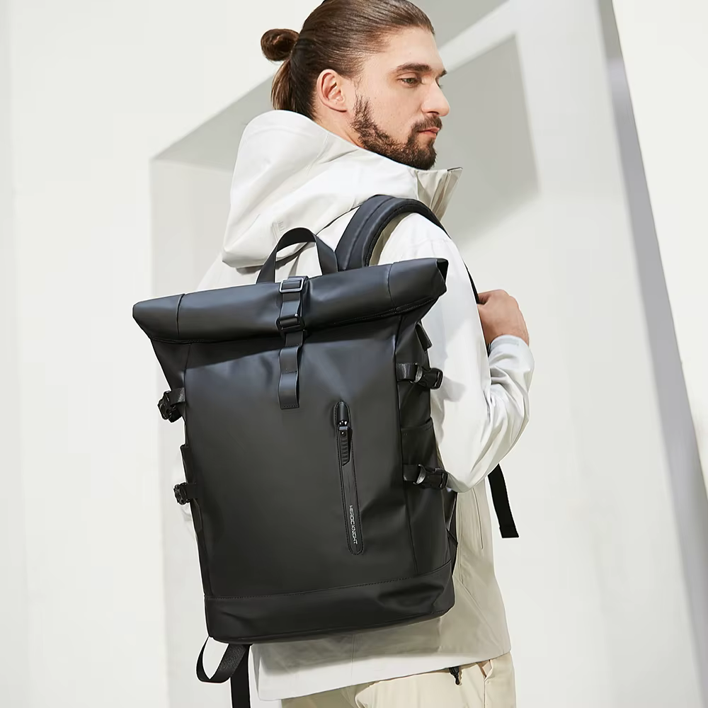 HK sac à dos de voyage extensible hommes grande capacité étanche 15.6 "sac pour ordinateur portable