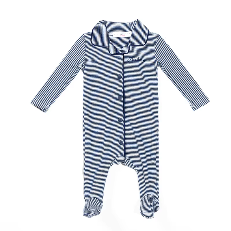 Collection de pyjamas rayés en coton SS26 pour toute la famille, ensembles de pyjamas pour enfants,