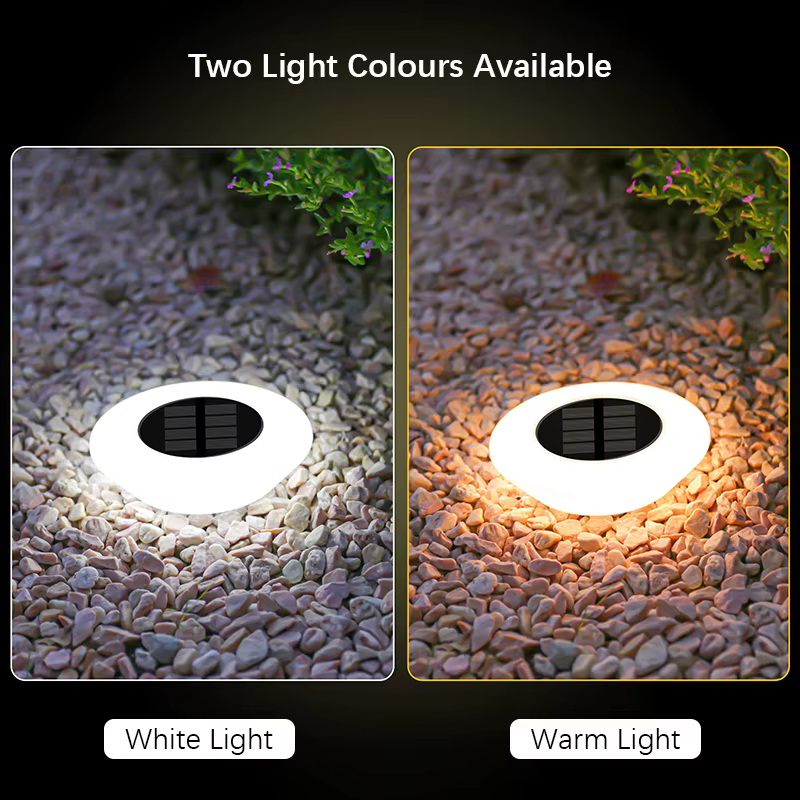 1/4 pièces lumières extérieures solaires 14LED lampe de pelouse étanche, 360 ° Éclairage au sol po