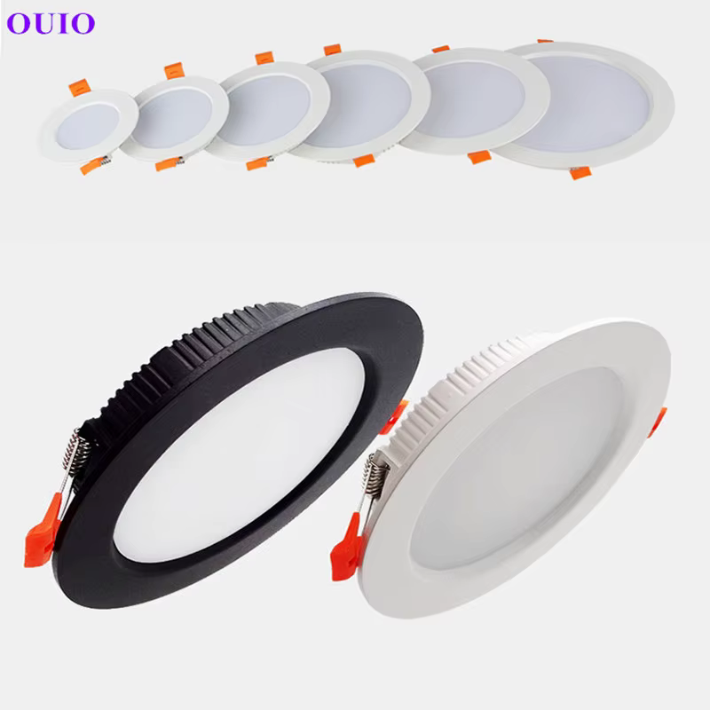 Tricolor modifiable encastré Ultra-mince LED Downlight 110 V-240 V plafonnier chaud blanc neutre mag