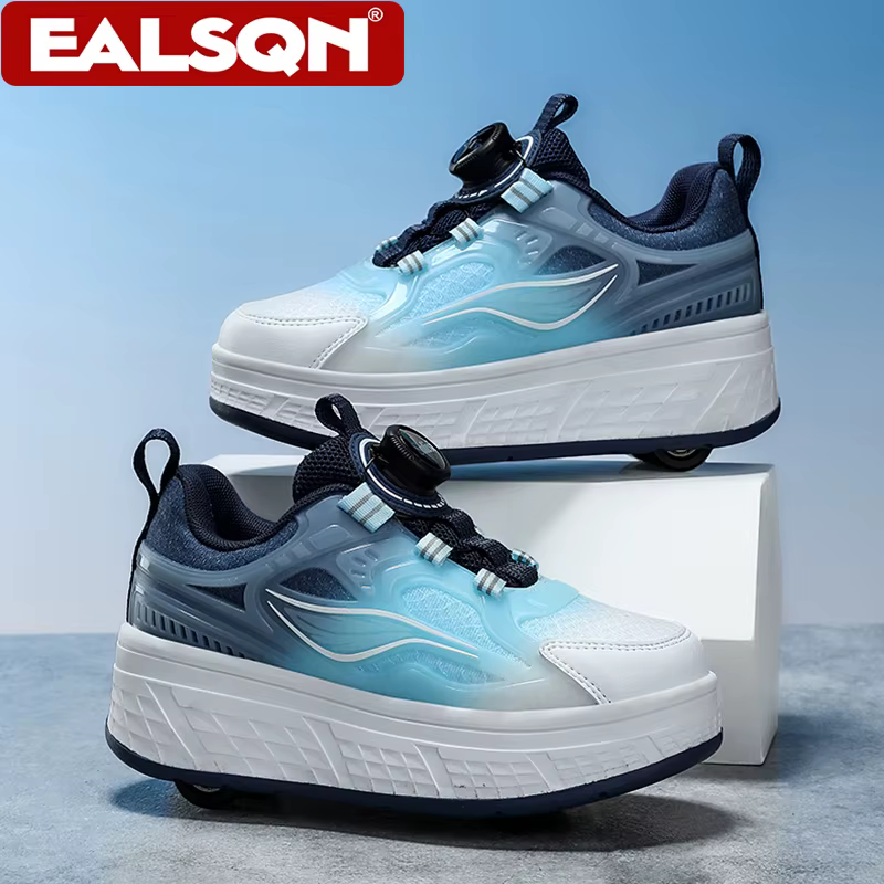 Chaussures de roller respirantes pour enfants, baskets d'été à quatre roues pour garçons et filles, 
