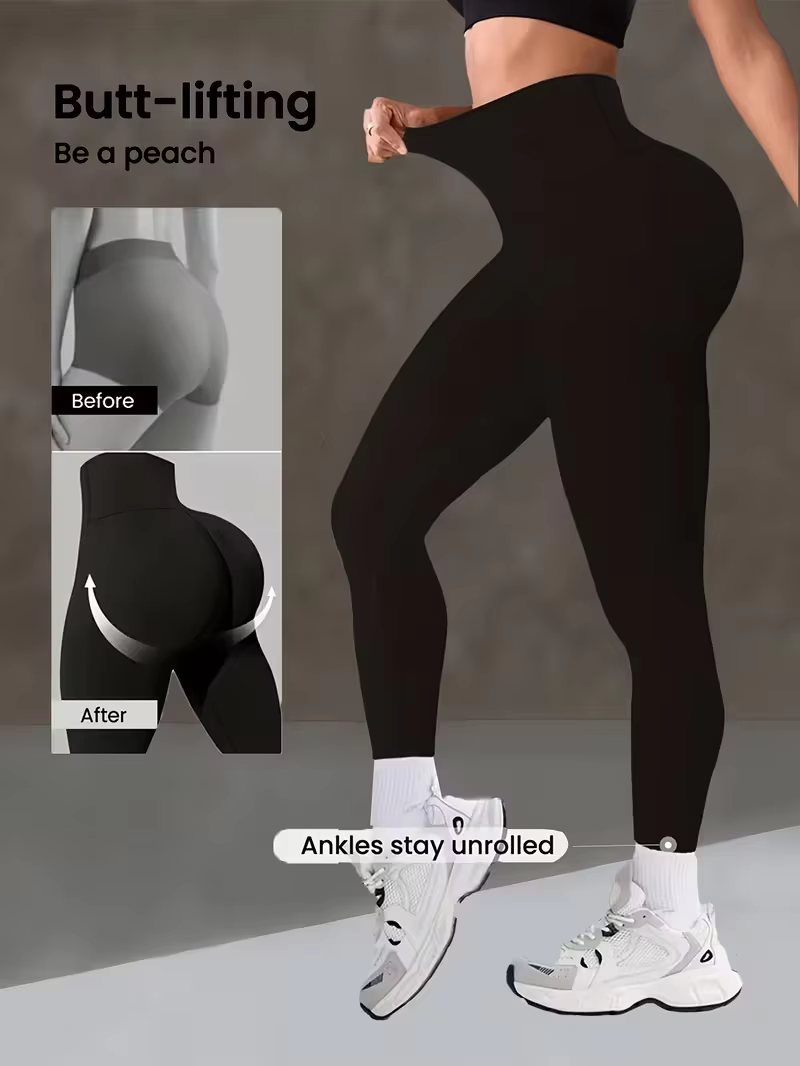 Leggings de sport pour femmes, taille haute, effet push-up, extensibles, idéaux pour la course à pie