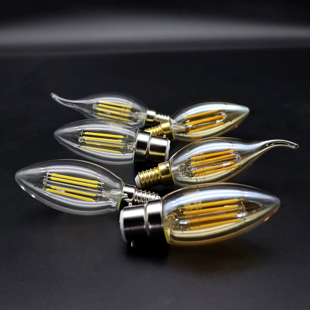 Lumière à Filament LED C35 E27 B22 E14 AC220V 4W sans scintillement 2700K 4000K, adaptée aux bars, a